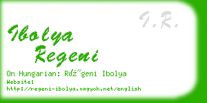 ibolya regeni business card